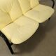 Canapé 2 places vintage ICF tissu métal design Italie années 80-90 original