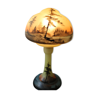 Lampe champignon style art nouveau, époque XXème