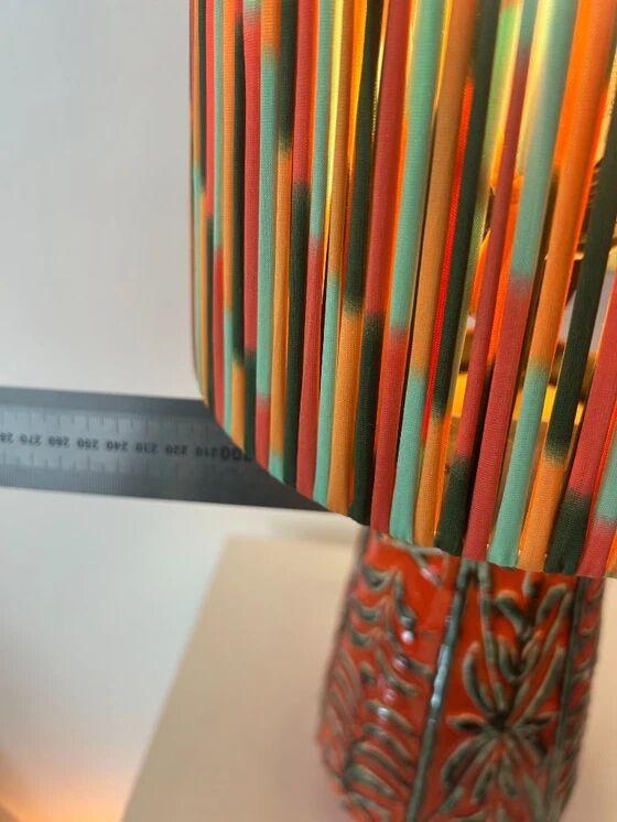 Atmospheric table lamp upcycled from Übelacker ceramic vase.