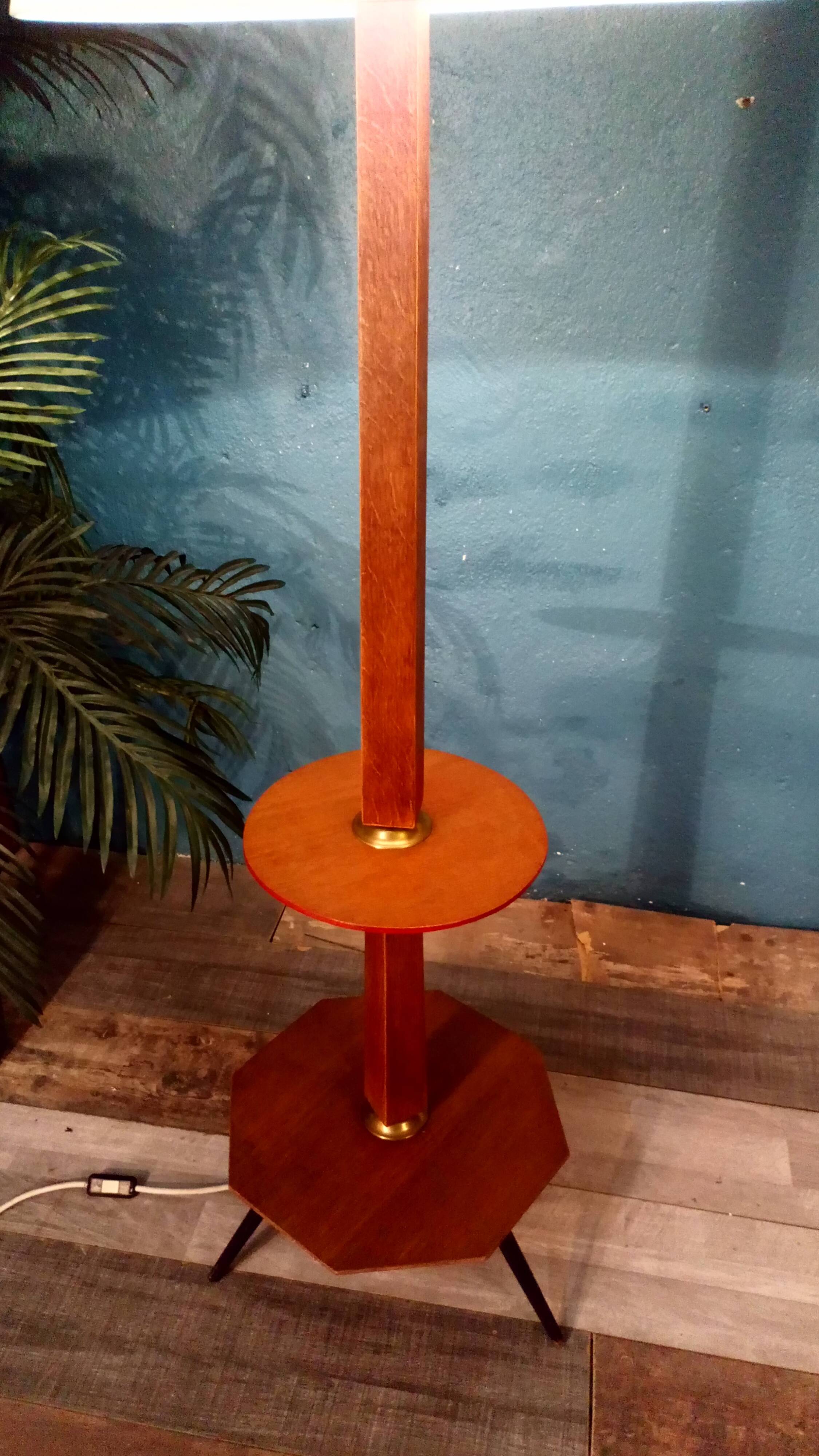 1950s double tier floor lamp