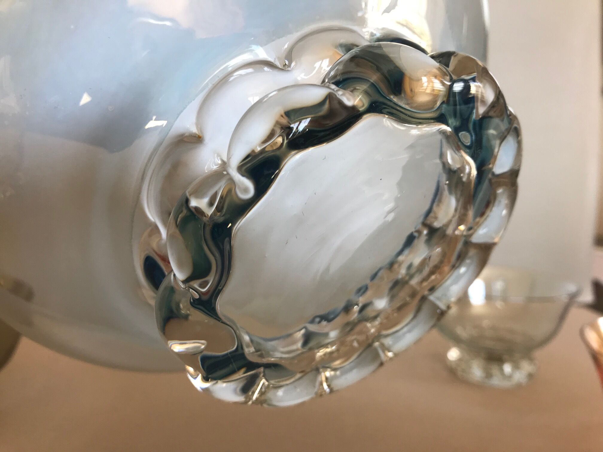 Cut and old coloured bowls