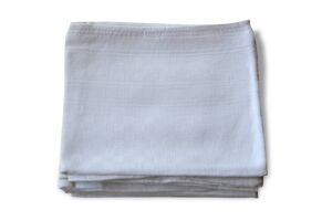 Linge ancien, suite de sept serviettes de table , damassées en coton blanc