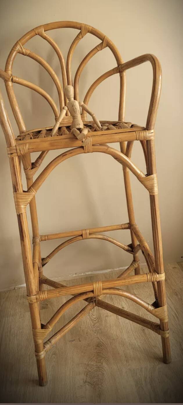 High rattan stool