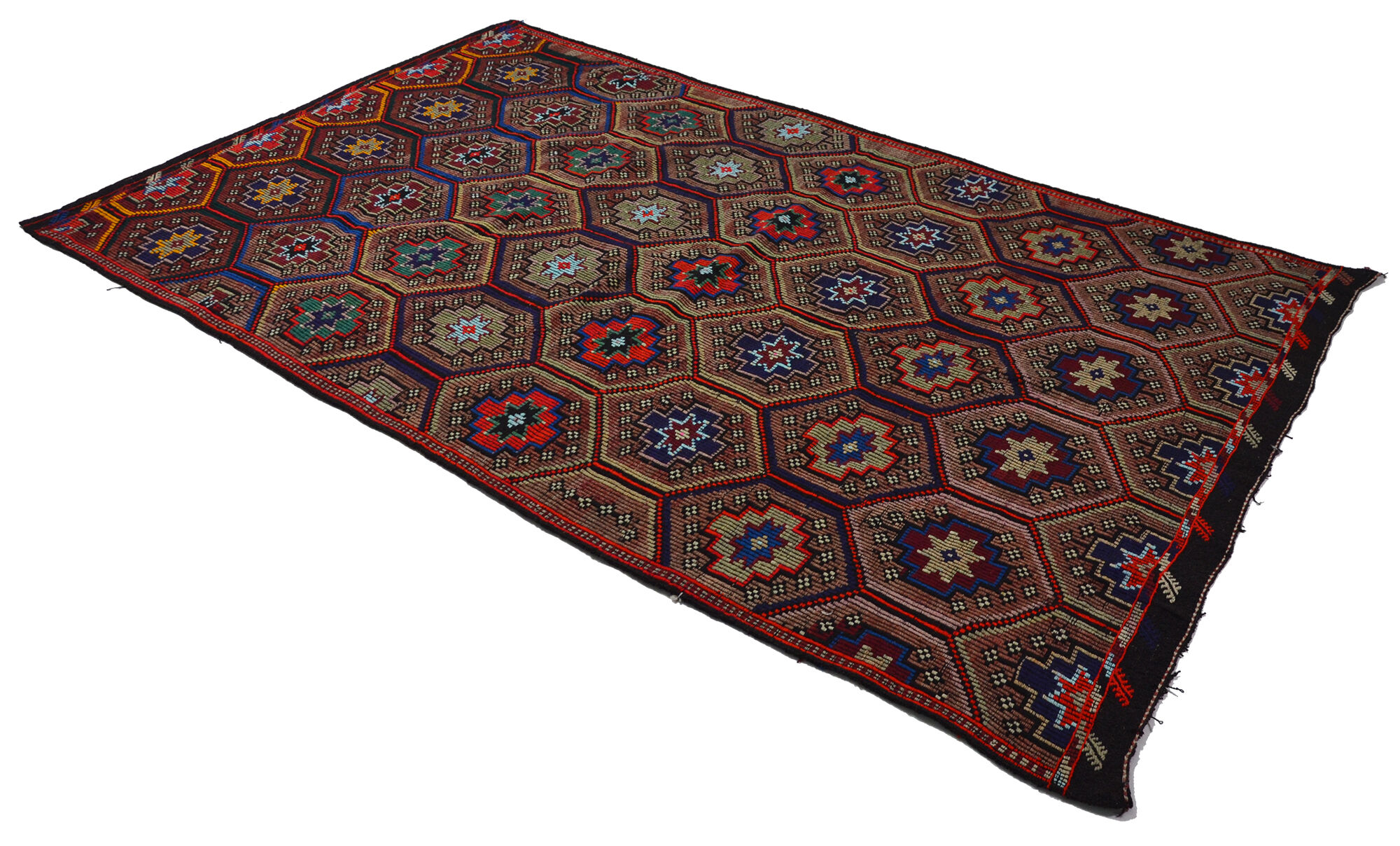 Anatolian handmade kilim rug 320 cm x 198 cm