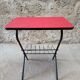 Table porte revue 1950 rouge et noire