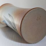 Vintage enameled stoneware potter's diabolo vase