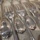 12 silver-plated dessert forks by Christofle Marly, 18.8cm