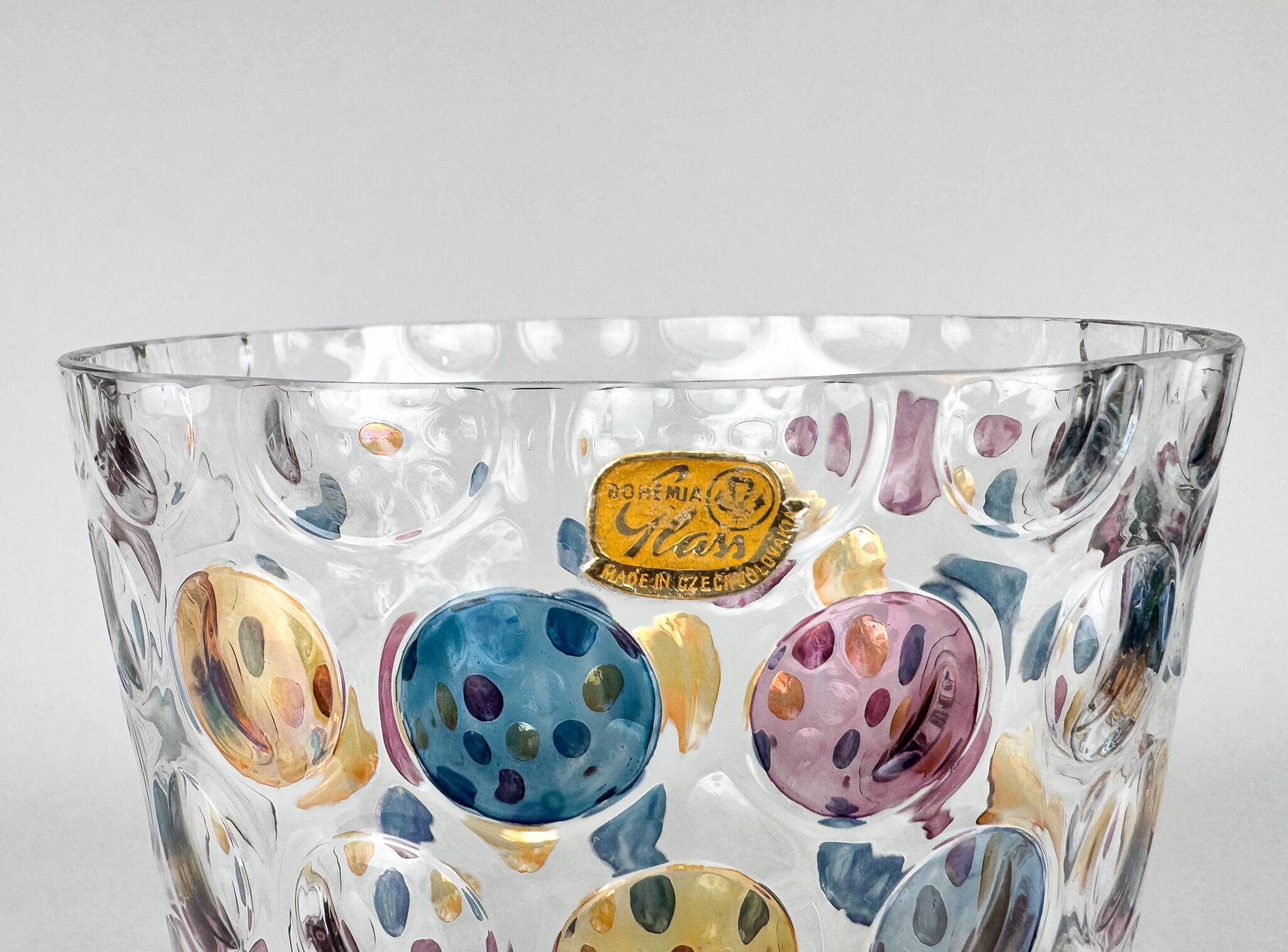 1950's Blown Vase by Max Kannegiesser, Czechoslovakia