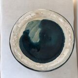 High ceramic vase glazed vintage blue