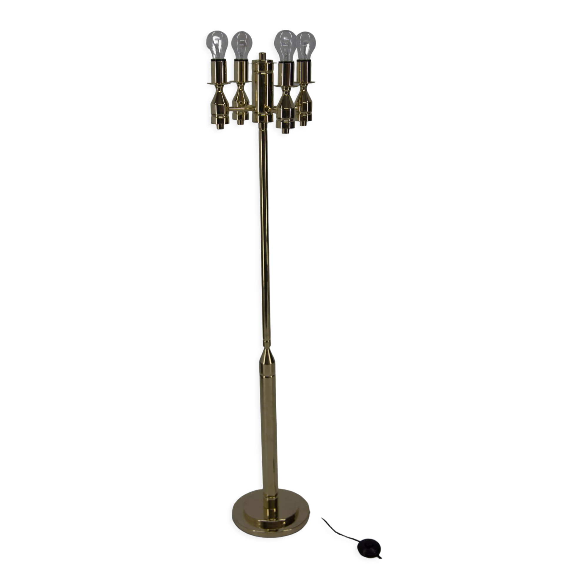 Brass floor lamp, 1970s, restored