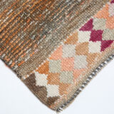 1960s antique wool vintage runner rug