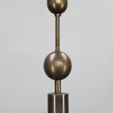 1930s Art Deco Brass Chandelier, Czechoslovakia