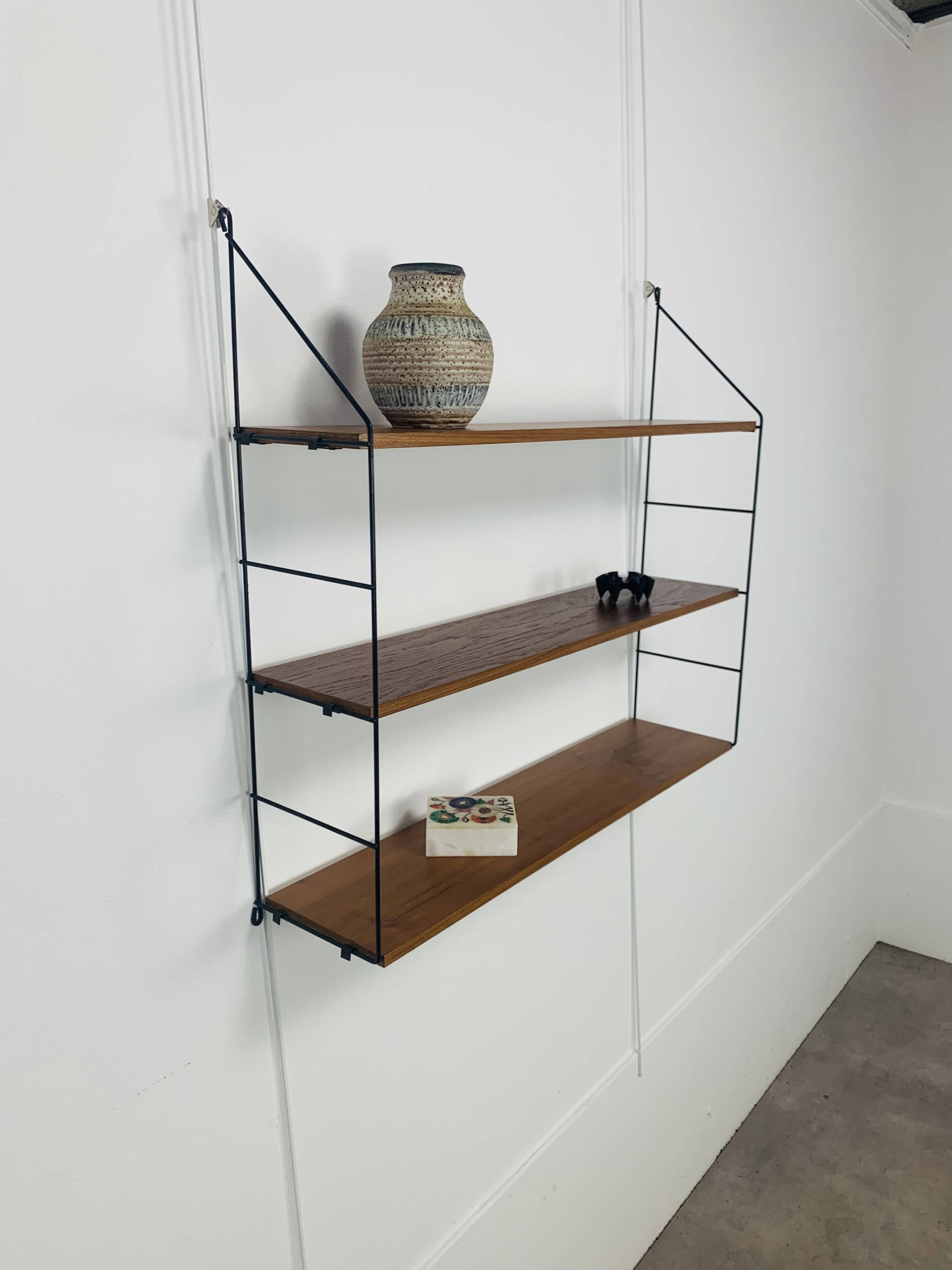 String shelf, teak and metal, 1960s
