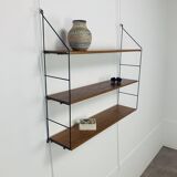 Etagère string, teck et métal, années 60