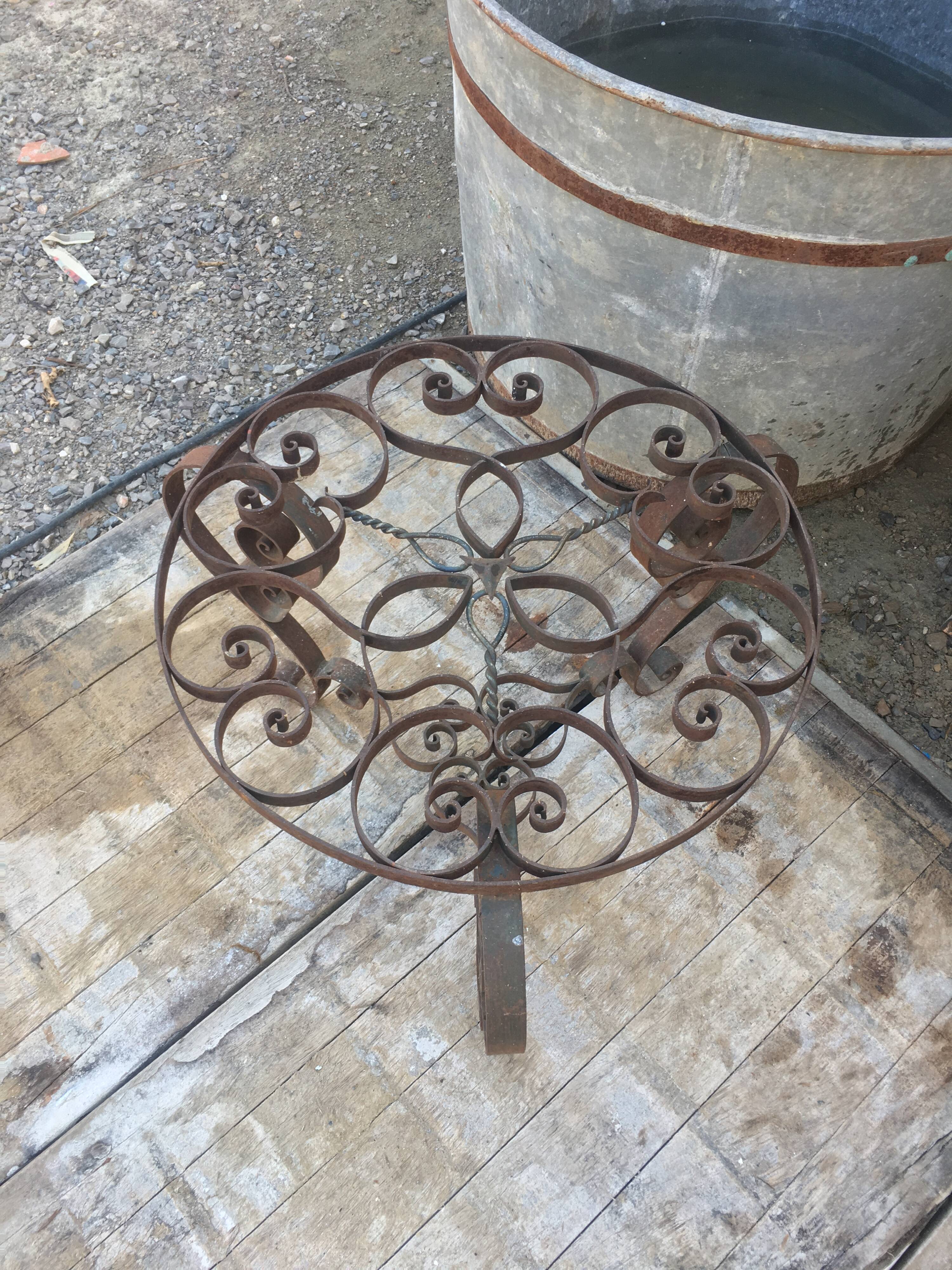 Wrought iron coffee table
