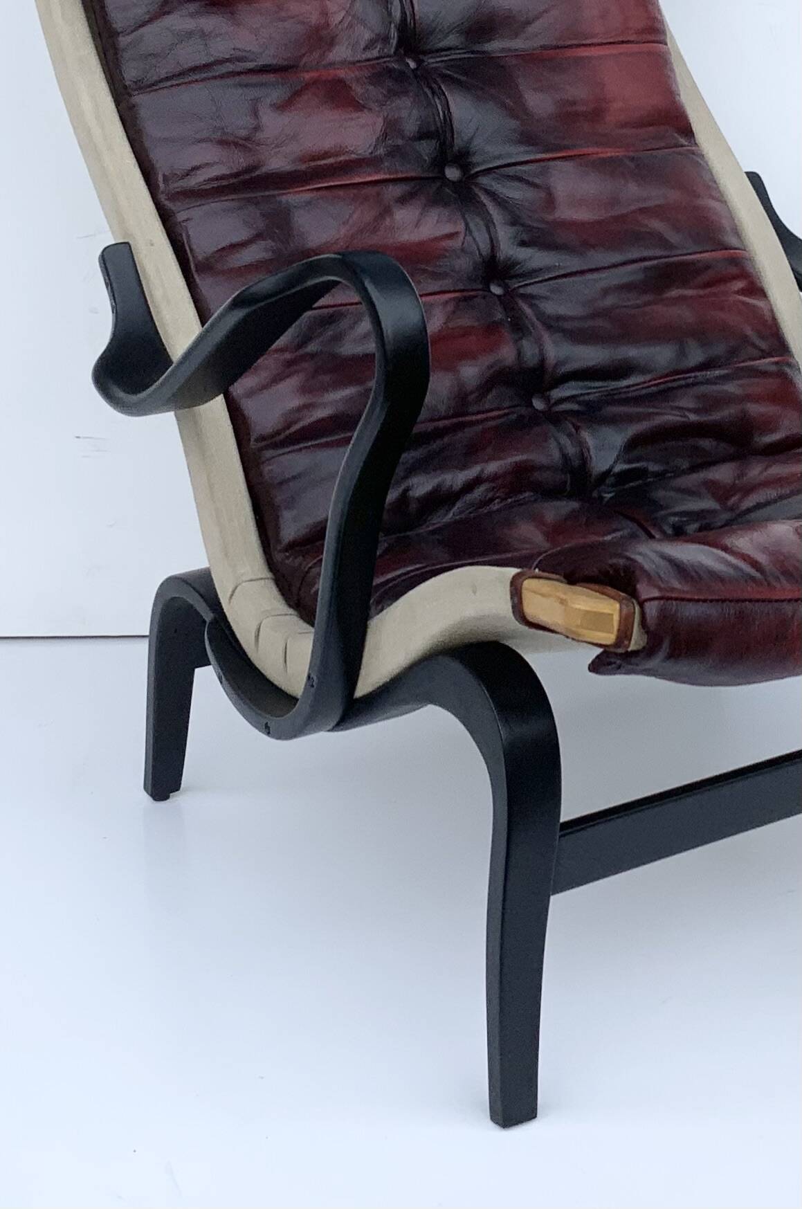 Vintage Pernilla 69 Armchair by Bruno Mathsson for Dux In Oxblood Leather
