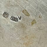 Silver-plated metal teapot or coffee pot with double hallmarks - early 20th century