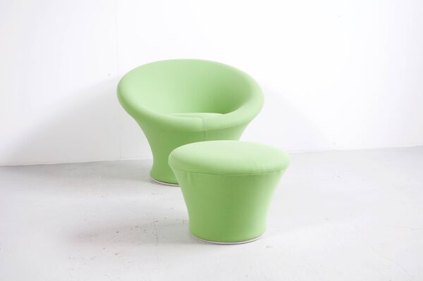 FAUTEUIL MUSHROOM ET REPOSE PIEDS F560 PIERRE PAULIN ARTIFORT ÉDITEUR 1959 1ÉRE ÉDITION