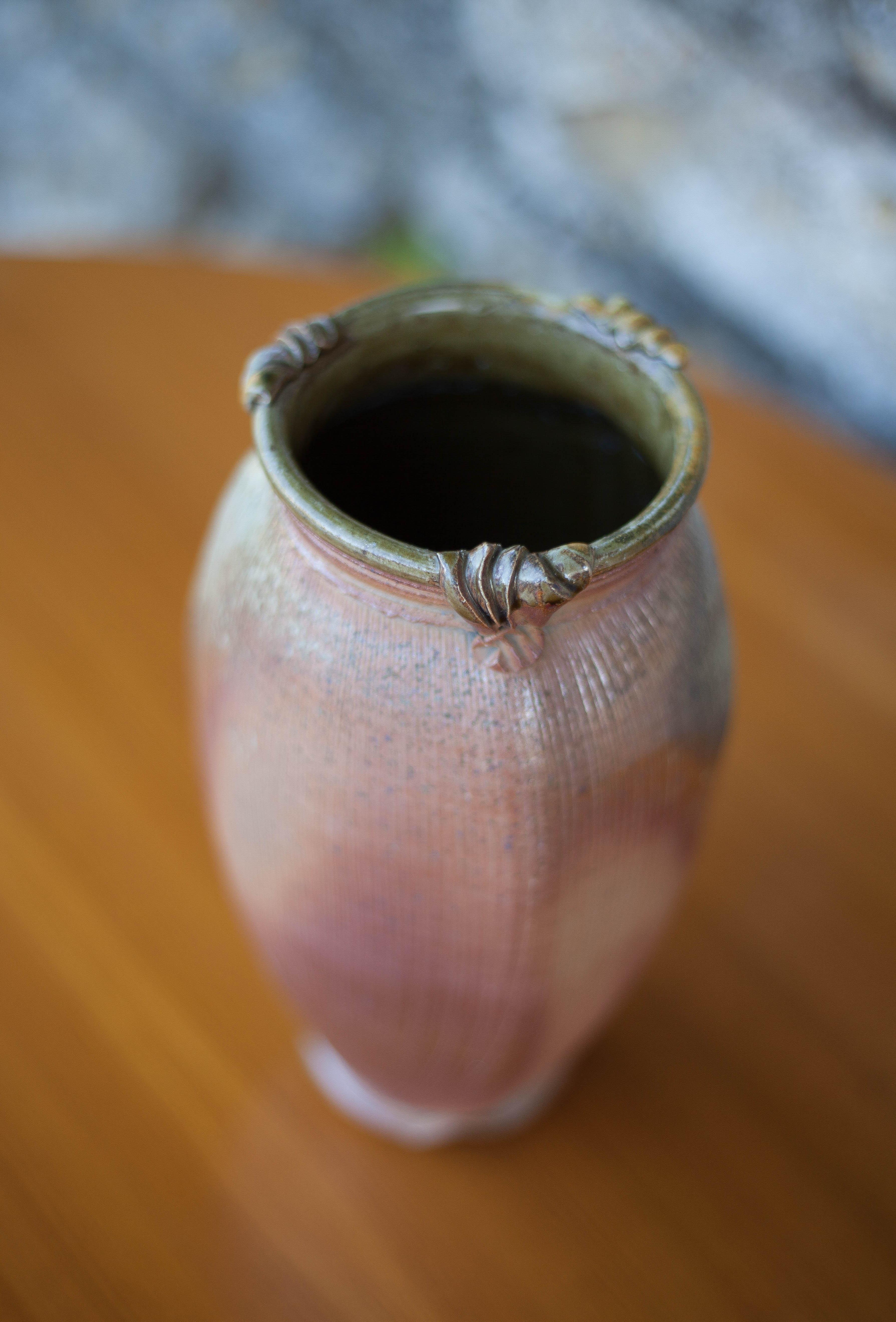 Vase in vintage glazed stoneware