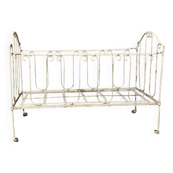 Ancien lit banquette fer forgé vintage