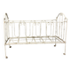 Old vintage wrought iron bench bed