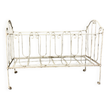 Ancien lit banquette fer forgé vintage