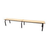 Former vintage mullca school bench. tubular pedestal