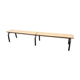 Former vintage mullca school bench. tubular pedestal