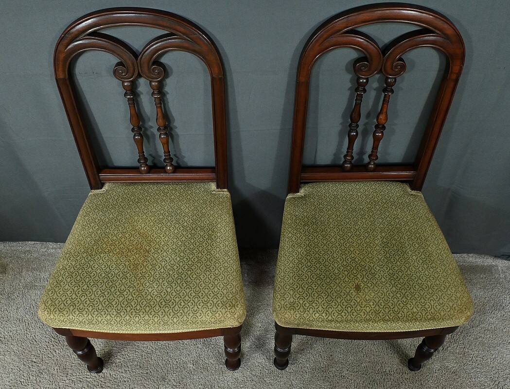 Pair of Mahogany Chairs, Restoration Period – 1st part of the 19th century