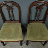 Pair of Mahogany Chairs, Restoration Period – 1st part of the 19th century