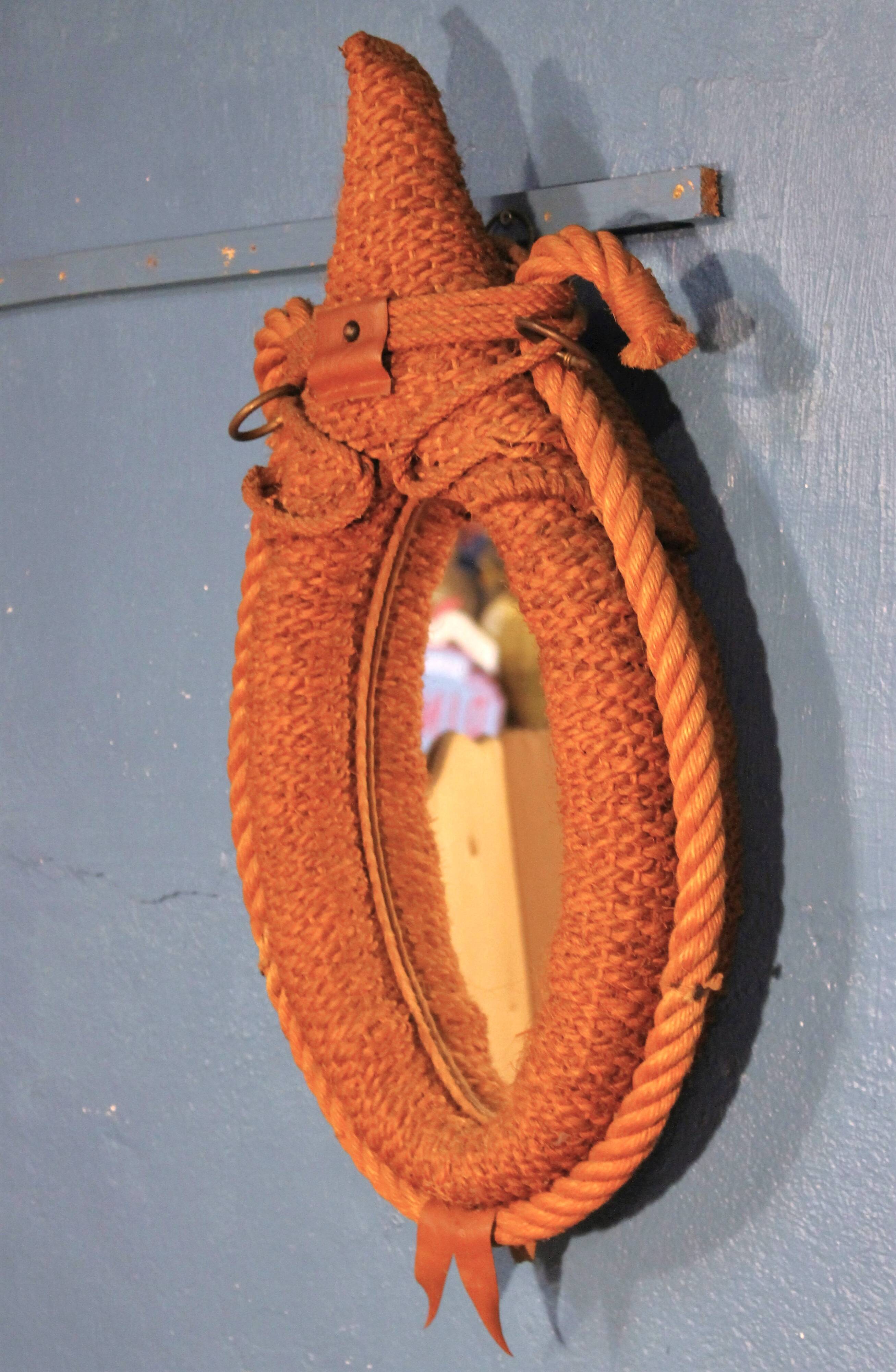 1950s rope wall mirror