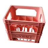 Locker 12 bottles Evian pink plastic