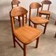 Lot de 6 chaises en pin massif design scandinave Reiner Daumiller vintage années 70
