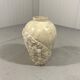 Travertine mactan stone columns & vase 1980’s