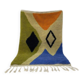 Handmade natural wool rug size 150 x 250 cm
