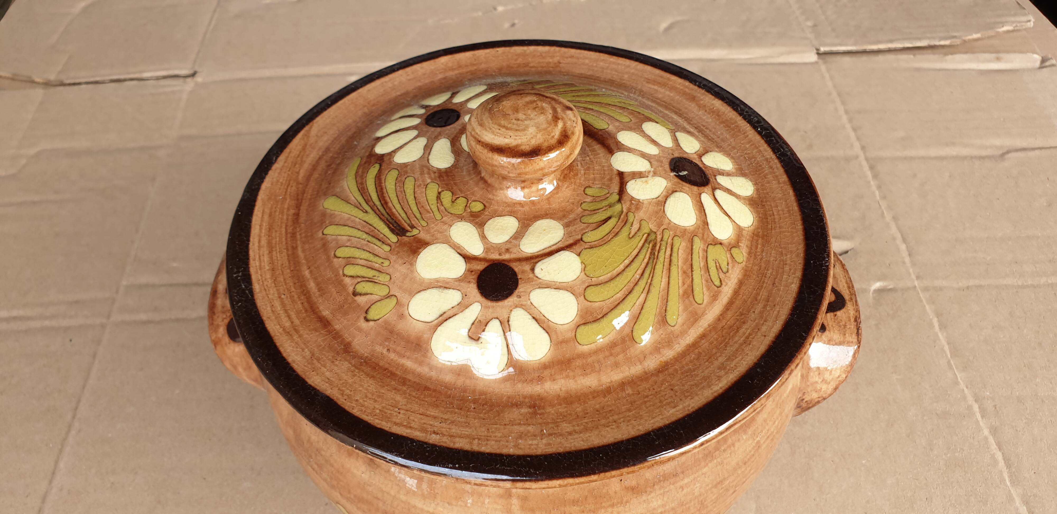 Glazed terracotta soup tureen