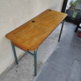 Hitler style 1960 double school desk with locker