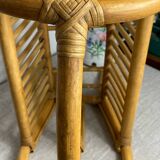 Rattan magazine rack