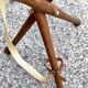 Folding leather tripod stool