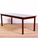 Table basse en palissandre avec plateau en cuir Danemark