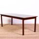 Rosewood coffee table with Denmark leather tray