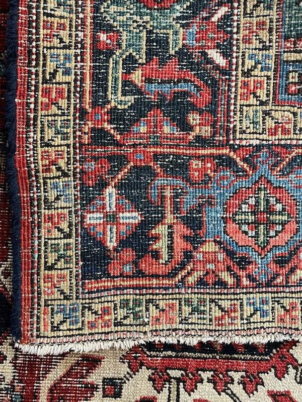 Ancient Heriz Carpet – Cobalt Blue & Indigo – 330 x 218 cm