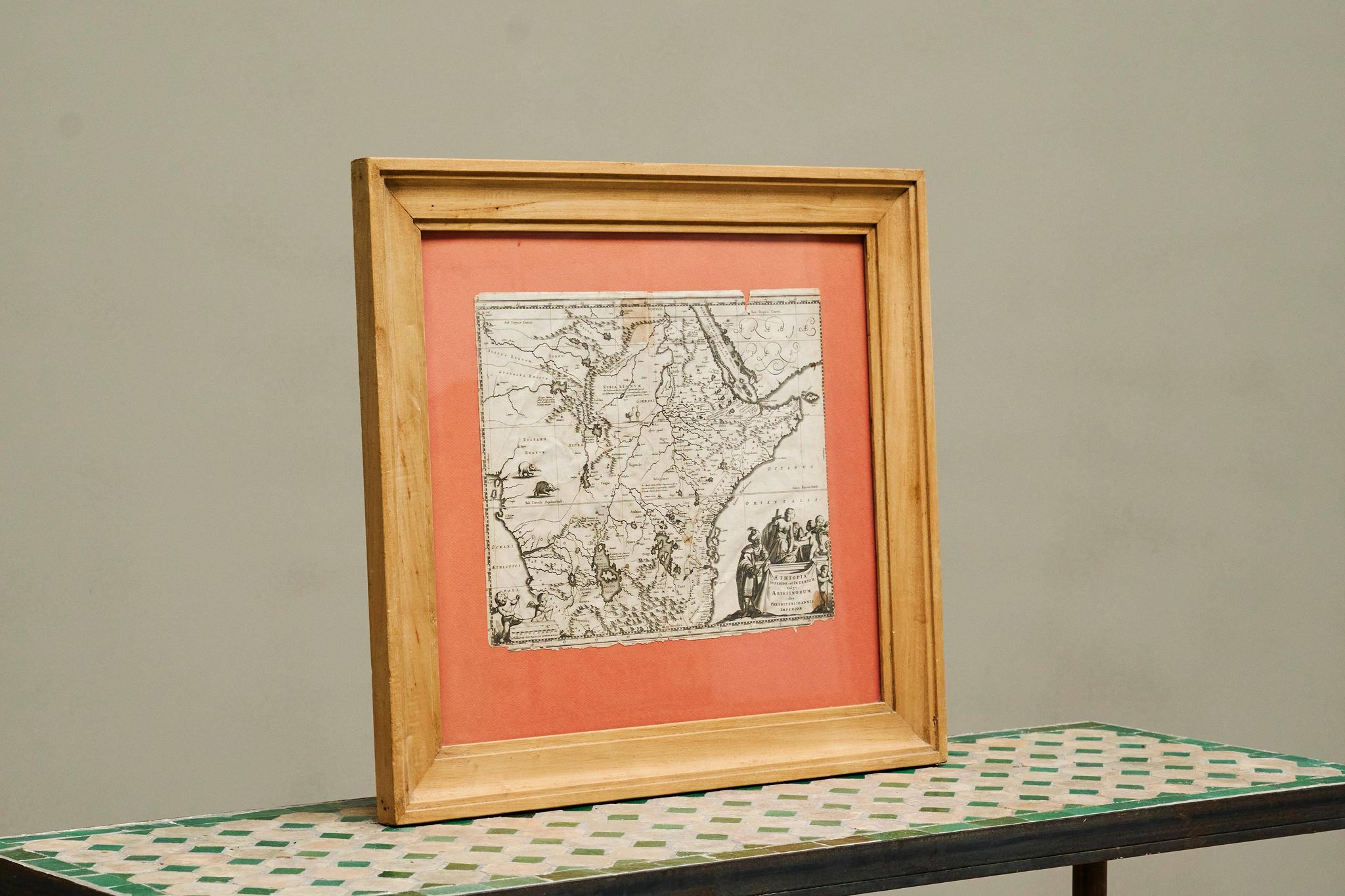 Rare original map of Ethiopia from the 17th century by Willem Janszoon Blaeu.