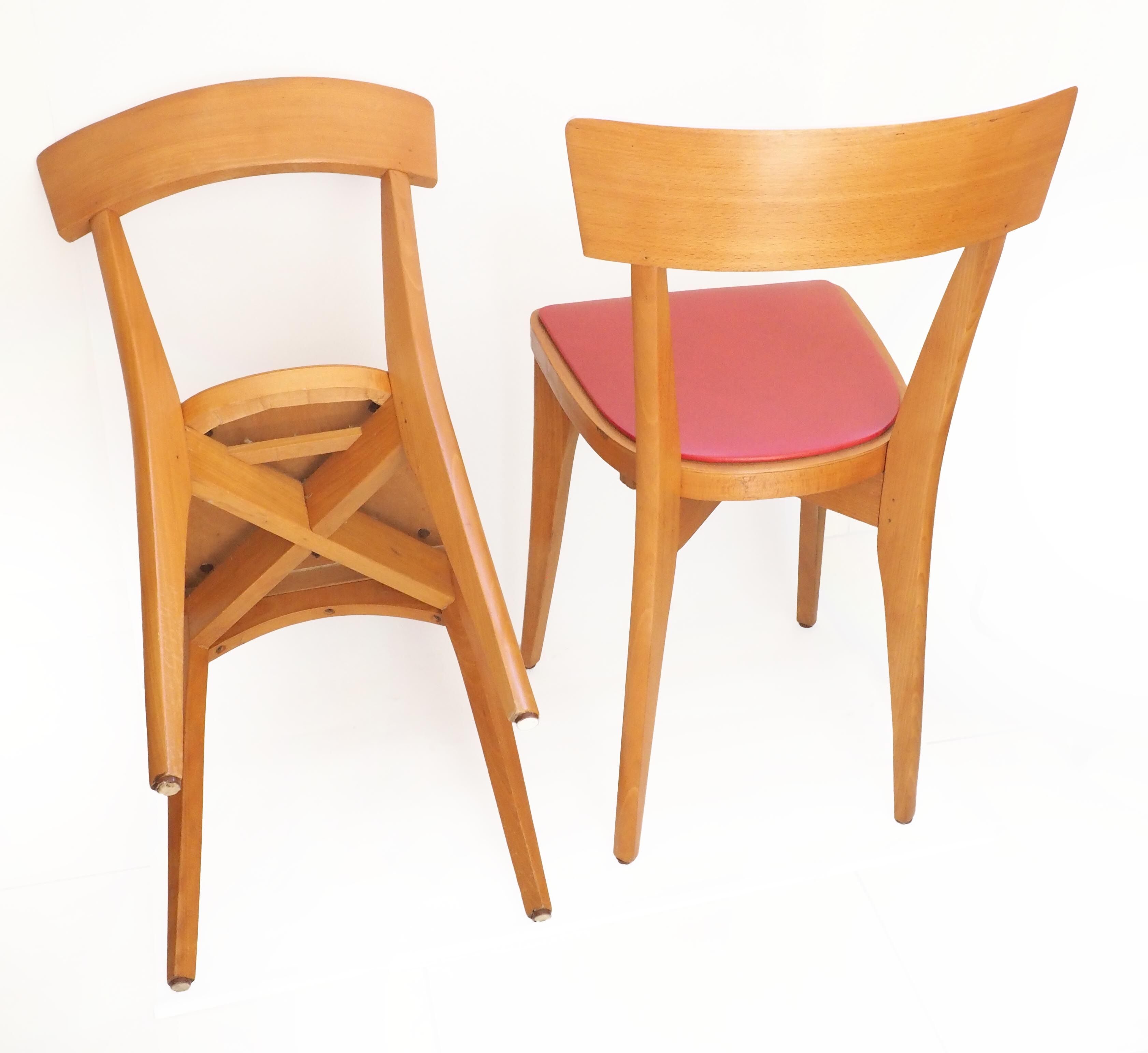 Pair of 50s bistro chairs