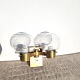 Lampe d'applique ancienne en laiton