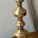 Pair of solid brass candlesticks, Georgian style