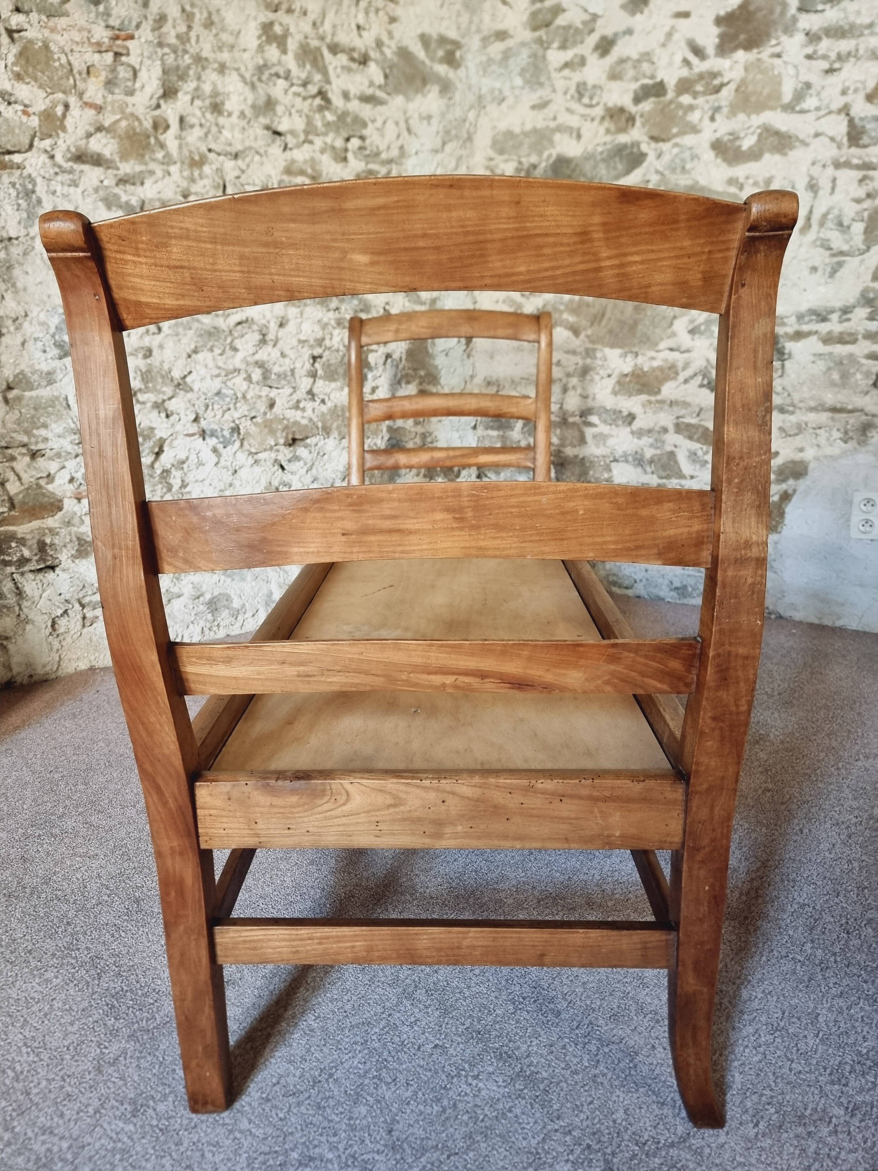 Antique Cherry Bench – Rustic French Daybed