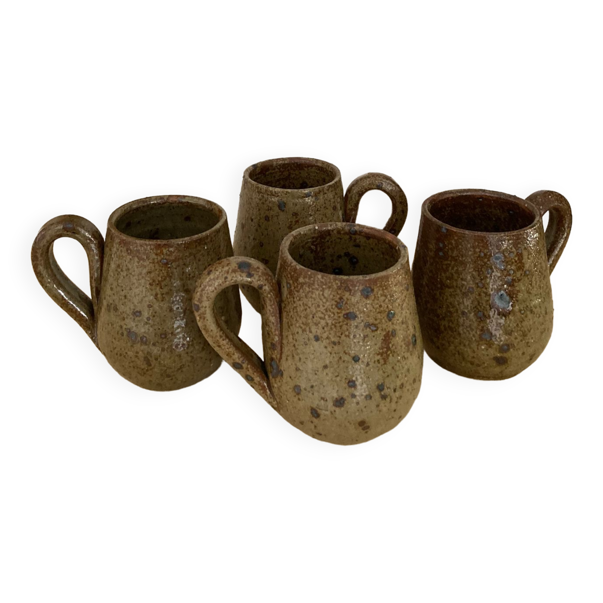 Set of 4 stoneware mugs