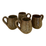 Set of 4 stoneware mugs