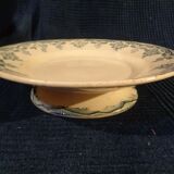 Ceramic cake flat compotier 1900 Louis